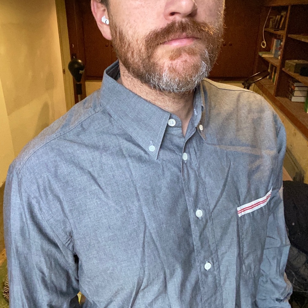 BILLY REID — Long Sleeve Button Up — LARGE